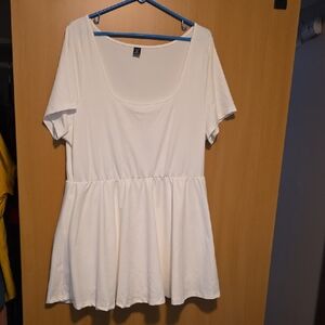 White Dress With Built In Shorts